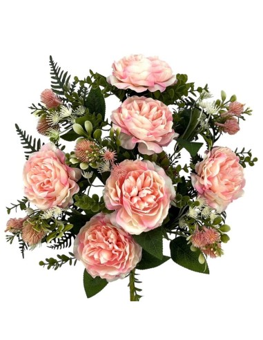 R.U/C.PEONIAS X12 ROSA 48cm