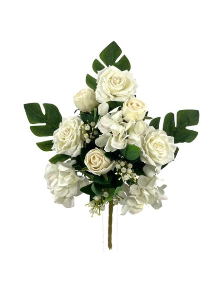 R.U/C. ROSAS/HORTENSIAS X12  CREMA 49cm