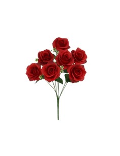 RAMO ROSAS DANESAS  X 7-43 CM (ROJO)
