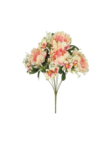RAMO PEONIA-LILIES X 8- 45 CM (TE)