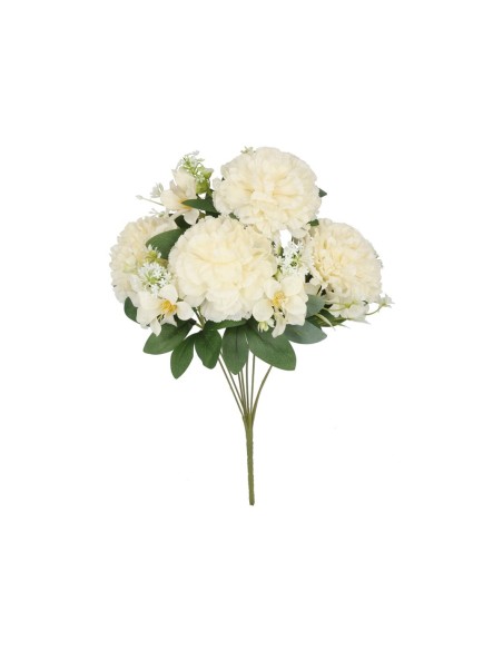 RAMO CLAVEL MIXED X 8 - 45 CM (BLANCO)
