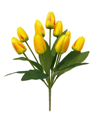 RAMO TULIPANES X 9 -44CM (AMARILLO)