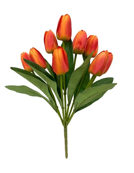 RAMO TULIPANES X 9 -44CM (NARANJA)
