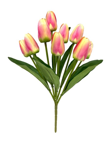 RAMO TULIPANES X 9 -44CM (ROSA)