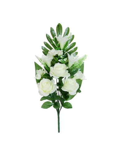 CONJUNTO ROSAS-LIRIO X 9-53 CM (BLANCO)