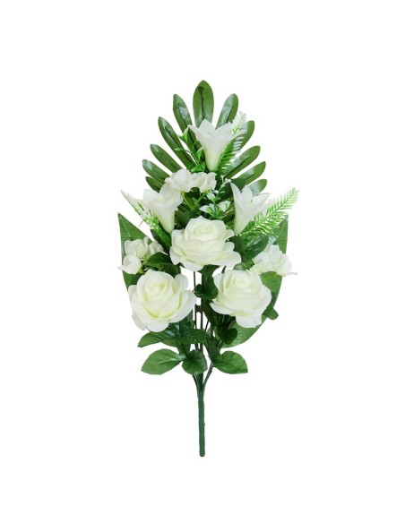 CONJUNTO ROSAS-LIRIO X 9-53 CM (BLANCO)