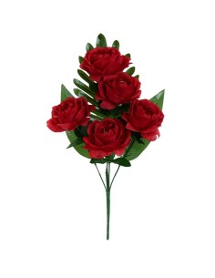 CONJUNTO PEONIA X 5-50CM (ROJO)