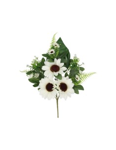 CONJUNTO GIRASOLES  X 8 - 55 CM (BLANCO)