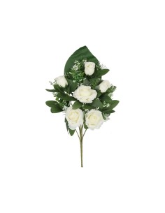 CONJUNTO ROSAS-CAP X 9- 52 CM (BLANCO)