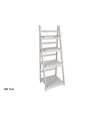 ESTANTE MADERA 4 BALDAS 112X41X34 BLANCO