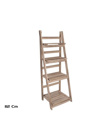 ESTANTE MADERA 4 BALDAS 112X41X34 NATURA