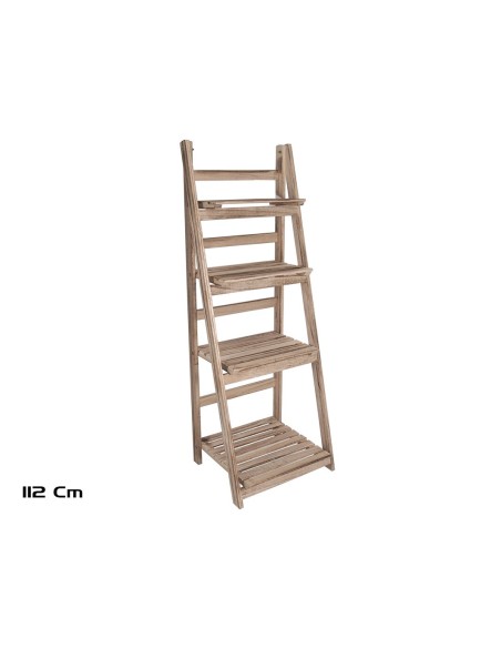 ESTANTE MADERA 4 BALDAS 112X41X34 NATURA