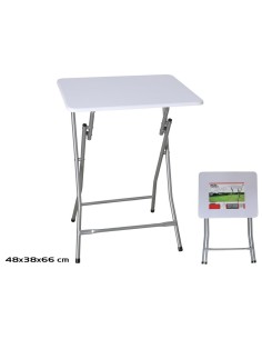 MESA PLEGABLE CAMP 48X38X66CM BLANCA