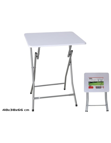 MESA PLEGABLE CAMP 48X38X66CM BLANCA