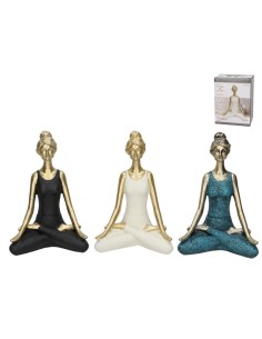 FIGURA YOGA MISHKA 3 SURT 13,5X9X19,5 CM RESINA