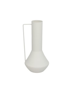 FLORERO DECO KALU METAL BLANCO 7DX34,5HX17TL