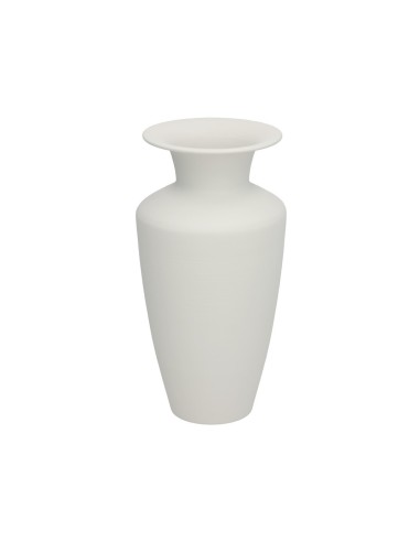 FLORERO DECO NAYA METAL BLANCO 14DX30HX15TL