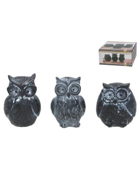 FIGURA BUHO ARJUN 3 SURT 8H CM RESINA