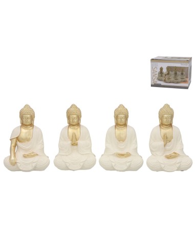 FIGURA BUDA SANSA 4 SURT 11,3X8,8X16,3 CM RESINA