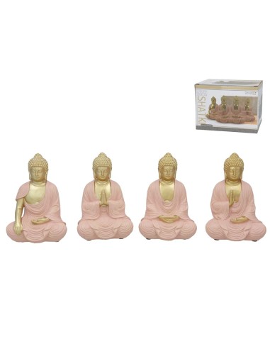 FIGURA BUDA SHATKI 4 SURT 11,3X8,8X16,3 CM RESINA