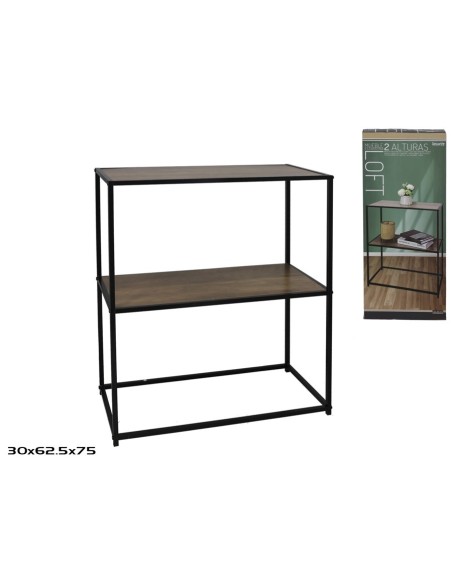 MUEBLE ESTANTERIA LOFT 2 ALTURAS 62,5X30X75,5 CM