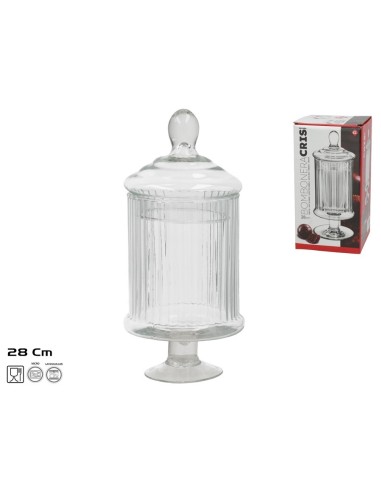 BOMBONERA CRIS RAYADA 28 CM