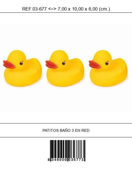 PATITOS BAÑO 3 EN RED