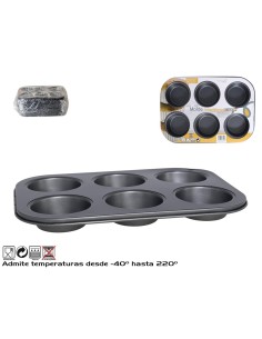 MOLDE MAGDALENAS X6 METAL
