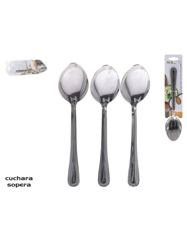 SET CUCHARA MESA X3  METAL