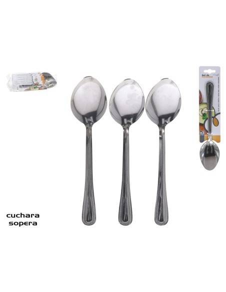SET CUCHARA MESA X3  METAL