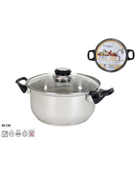 CACEROLA REUS 18 CM ACERO INOX.