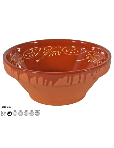 ENSALADERA DEC. 28 CM 9128 BARRO
