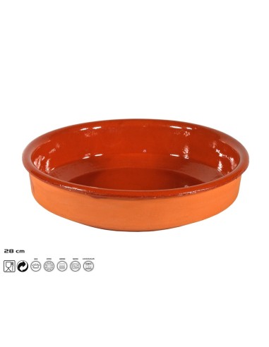 CAZUELA  28 CM 2800 BARRO