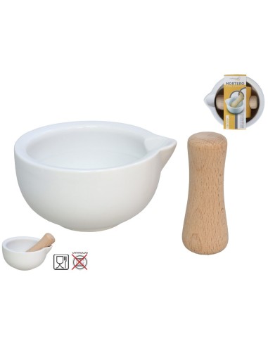 MORTERO CON MANO 13X12X6 CM