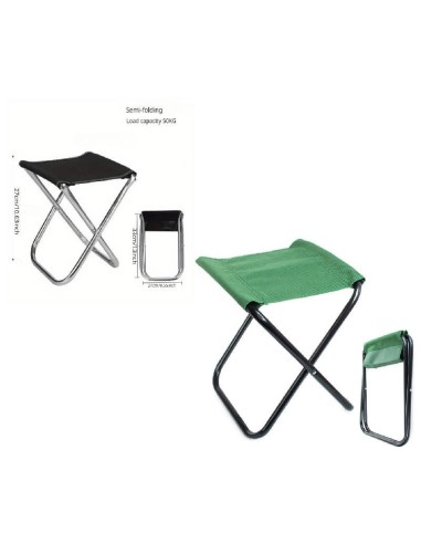 SILLA PLEGABLE AZUL/GRIS/NARANJA