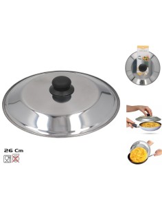 TAPA VOLTEADORA TORTILLA INOX DIA 26 CM