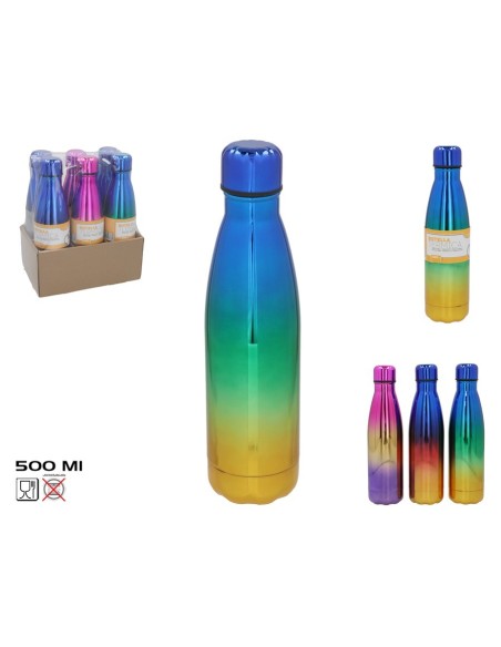 BOTELLA TERMICA RAINBOW 500ML 27X6,5 CM