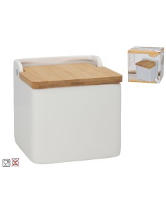SALERO CON TAPA DE BAMBU 11,3X12X11,3 CM