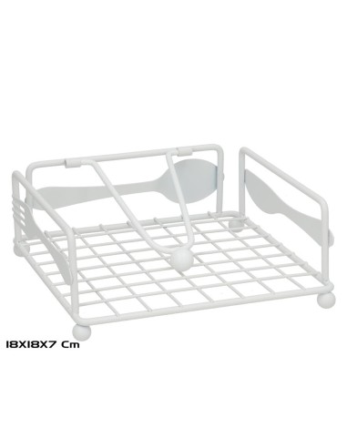 SERVILLETERO METAL ALFRED 18X18X7 CM BLANCO