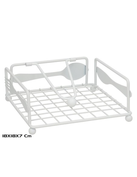 SERVILLETERO METAL ALFRED 18X18X7 CM BLANCO