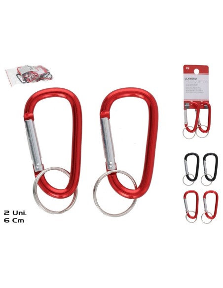 LLAVERO MOSQUETON X2 6 CM