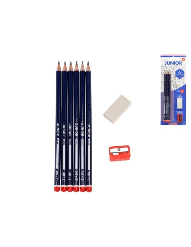 BLISTER JUNIOR 6 LAPICES +GOMA+SACAPUNTA