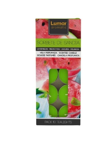 ESTUCHE 10 TEALIGHTS PERF. SORBETE DE SANDIA