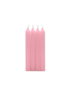 PACK 4 VELAS CILINDRICA ROSA