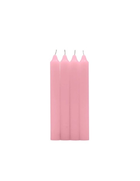 PACK 4 VELAS CILINDRICA ROSA