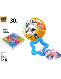 JUGUETE PERRO GOMA Y CUERDA ESTRELLA