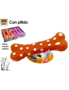JUGUETE PERRO HUESO COLOR SURT