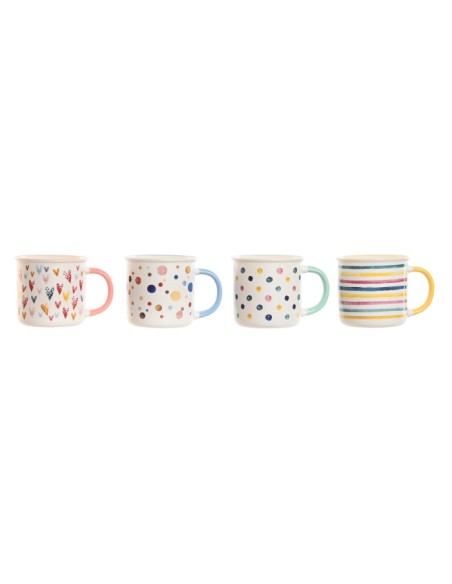 MUG PORCELANA NEW BONE 12,5X9,5X9 360ML, 4 SURT.
