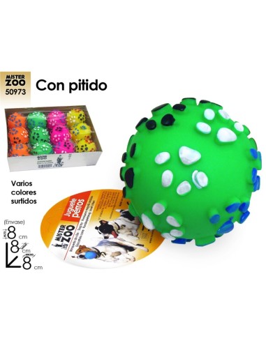 JUGUETE PERRO PELOTA COLOR SURT