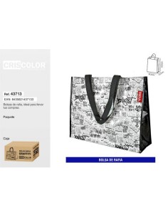 BOLSA DE RAFIA 34,5+13,5+45,5 GRAFFITTI